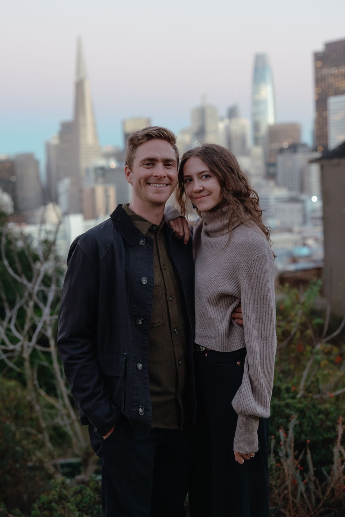 Jack and Danika in front of the San Francisco skyline